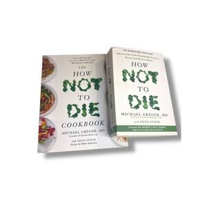 Set of How Not to Die Book and Cookbook Michael Greger Gene Stone